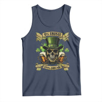 Funny St Patrick's Day Irish Beer Drinking Tank Top 0% Irish 100% Drunk Skull