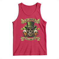 Funny St Patrick's Day Irish Beer Drinking Tank Top 0% Irish 100% Drunk Skull