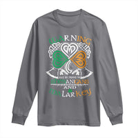 Funny Warning May Be Prone To Shenanigans And Malarkey Long Sleeve Shirt St Patrick's Day Celtic Shamrock