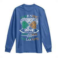 Funny Warning May Be Prone To Shenanigans And Malarkey Long Sleeve Shirt St Patrick's Day Celtic Shamrock