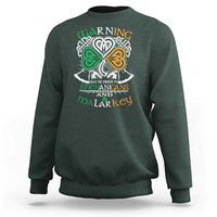 Funny Warning May Be Prone To Shenanigans And Malarkey Sweatshirt St Patrick's Day Celtic Shamrock