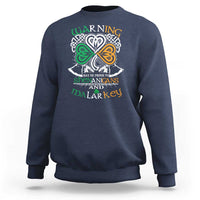 Funny Warning May Be Prone To Shenanigans And Malarkey Sweatshirt St Patrick's Day Celtic Shamrock