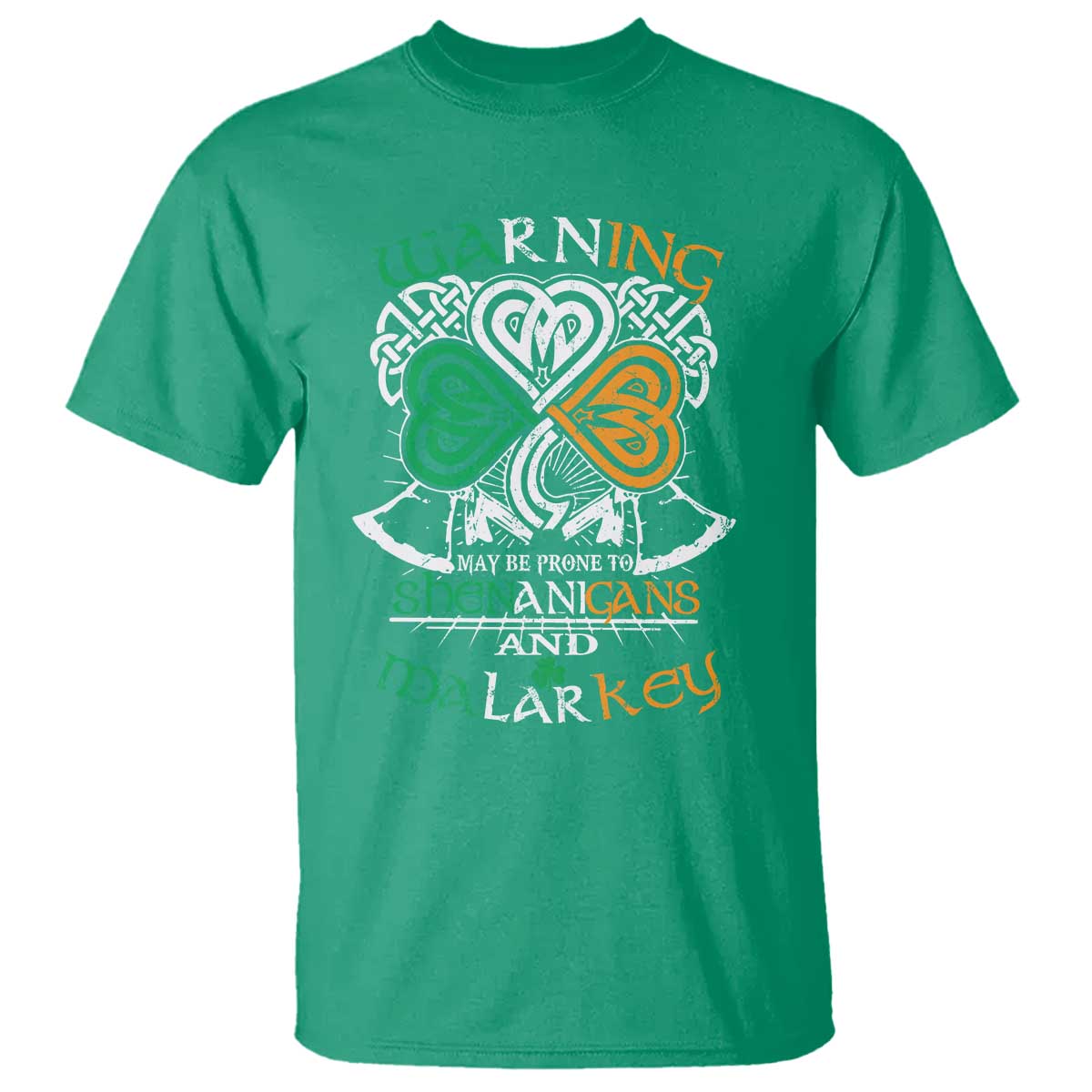 Funny Warning May Be Prone To Shenanigans And Malarkey T Shirt St Patrick's Day Celtic Shamrock