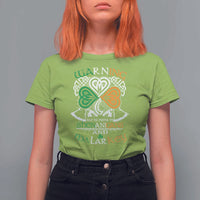 Funny Warning May Be Prone To Shenanigans And Malarkey T Shirt For Women St Patrick's Day Celtic Shamrock