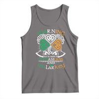 Funny Warning May Be Prone To Shenanigans And Malarkey Tank Top St Patrick's Day Celtic Shamrock