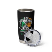 Funny Warning May Be Prone To Shenanigans And Malarkey Tumbler Cup St Patrick's Day Celtic Shamrock