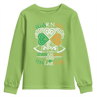 Funny Warning May Be Prone To Shenanigans And Malarkey Youth Sweatshirt St Patrick's Day Celtic Shamrock