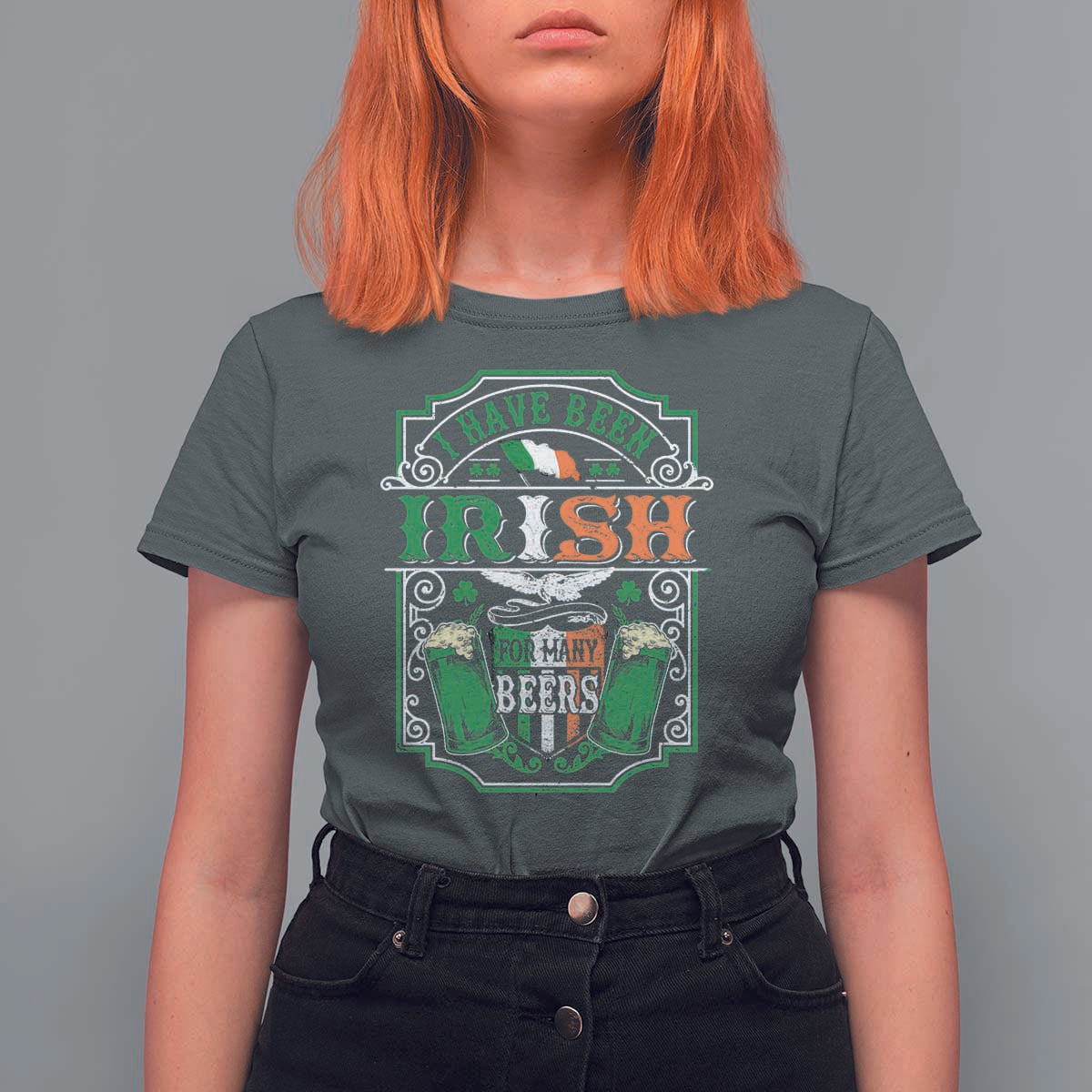 Funny Irish Beer Drinking T Shirt For Women I Have Been Irish For Many Beers St Patrick's Day
