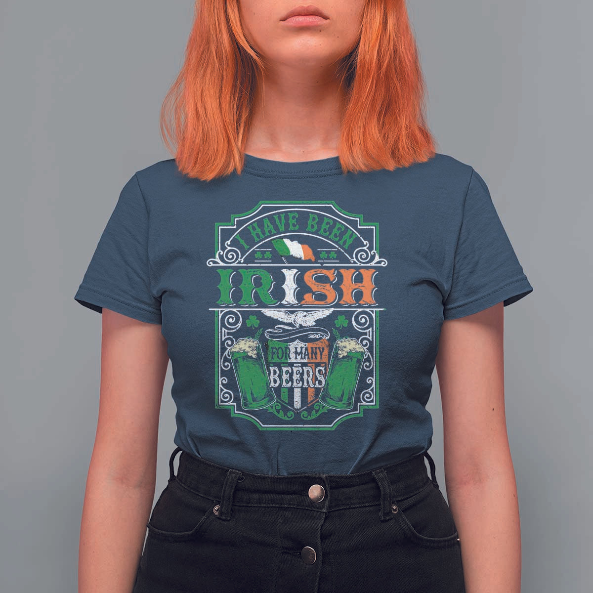 Funny Irish Beer Drinking T Shirt For Women I Have Been Irish For Many Beers St Patrick's Day