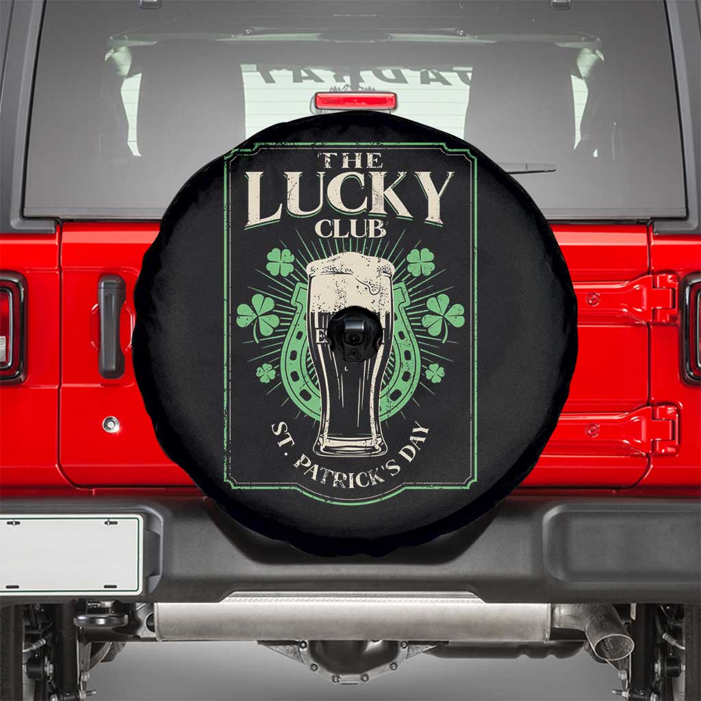 Funny St Patrick's Day Irish Beer Drinking Spare Tire Cover The Lucky Beer Club Horseshoe