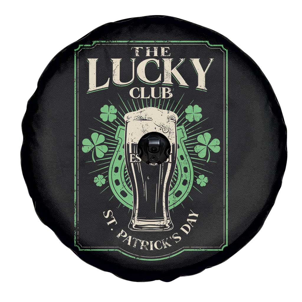 Funny St Patrick's Day Irish Beer Drinking Spare Tire Cover The Lucky Beer Club Horseshoe