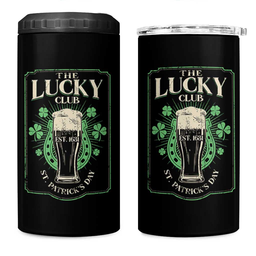 Funny St Patrick's Day Irish Beer Drinking 4 in 1 Can Cooler Tumbler The Lucky Beer Club Horseshoe - Wonder Print Shop