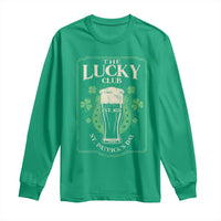 Funny St Patrick's Day Irish Beer Drinking Long Sleeve Shirt The Lucky Beer Club Horseshoe