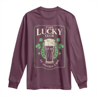 Funny St Patrick's Day Irish Beer Drinking Long Sleeve Shirt The Lucky Beer Club Horseshoe
