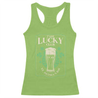 Funny St Patrick's Day Irish Beer Drinking Racerback Tank Top The Lucky Beer Club Horseshoe