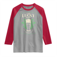 Funny St Patrick's Day Irish Beer Drinking Raglan Shirt The Lucky Beer Club Horseshoe