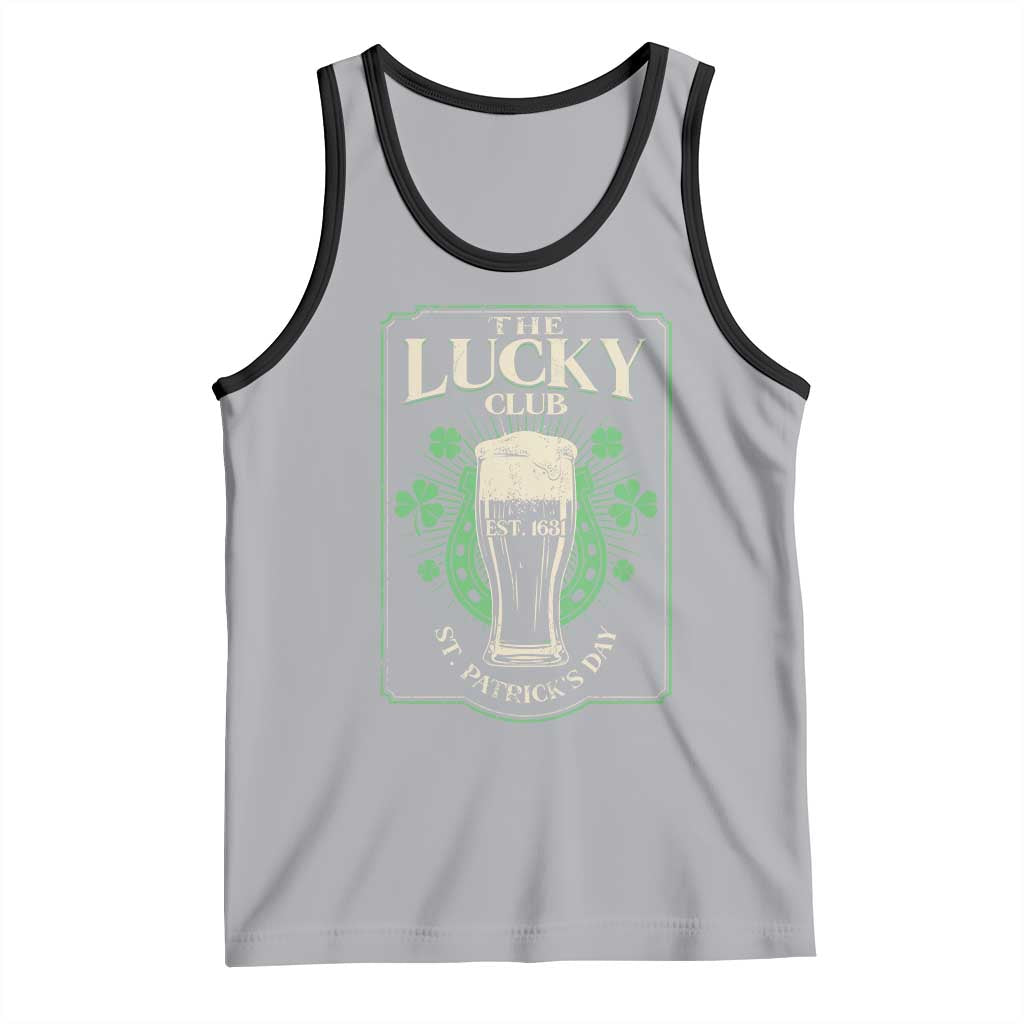 Funny St Patrick's Day Irish Beer Drinking Tank Top The Lucky Beer Club Horseshoe
