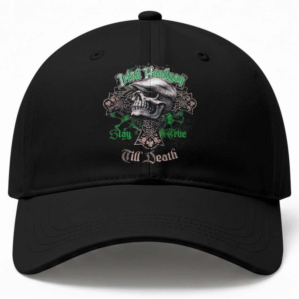 Funny Irish Pride Baseball Cap Irish Hooligan Stay True Till Death Flat Cap Skull