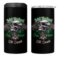 Funny Irish Pride 4 in 1 Can Cooler Tumbler Irish Hooligan Stay True Till Death Flat Cap Skull