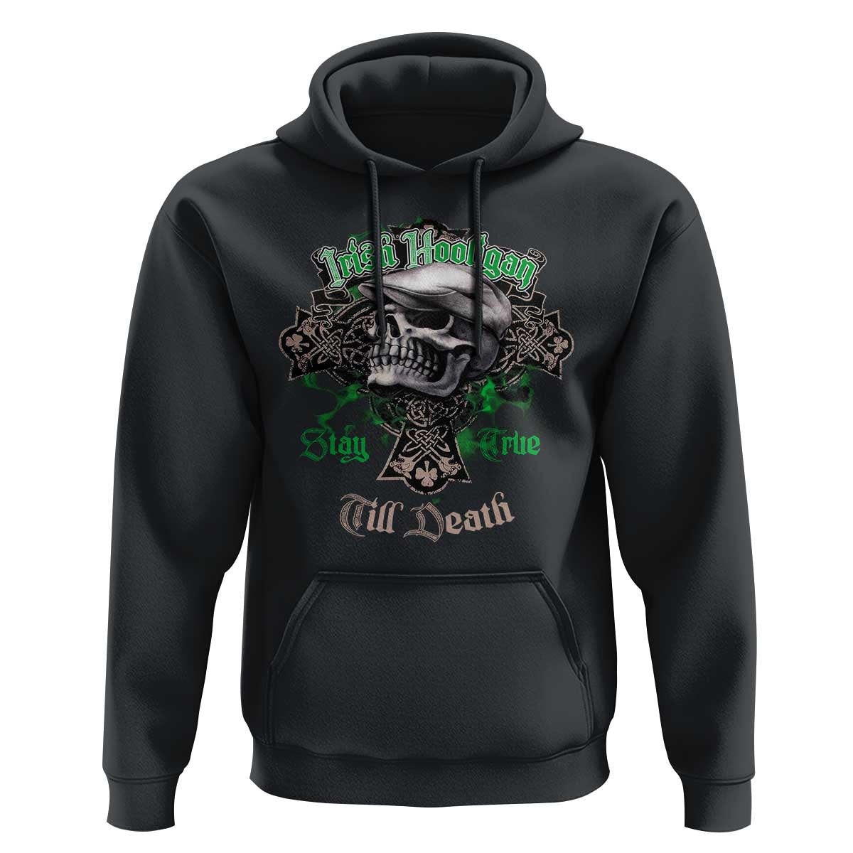 Funny Irish Pride Hoodie Irish Hooligan Stay True Till Death Flat Cap Skull