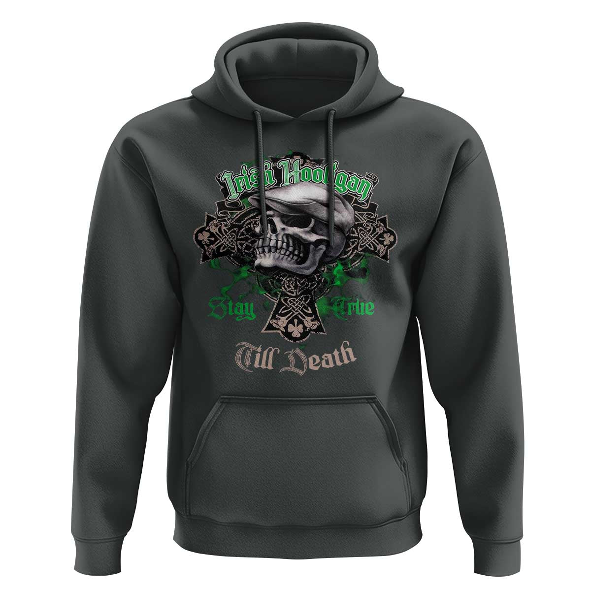 Funny Irish Pride Hoodie Irish Hooligan Stay True Till Death Flat Cap Skull