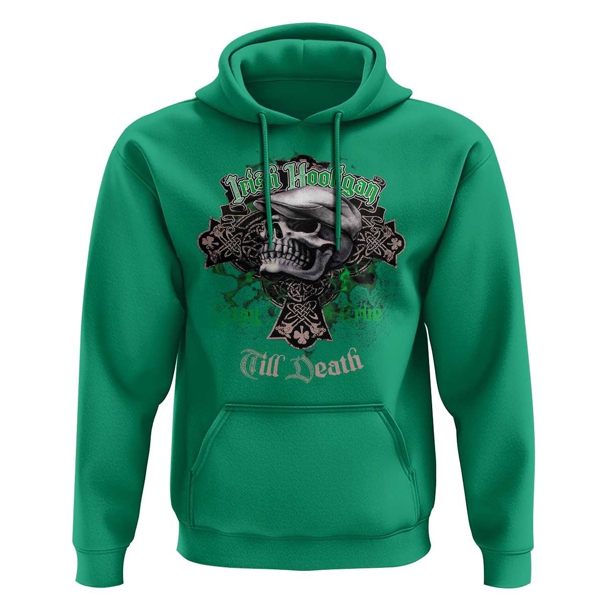 Funny Irish Pride Hoodie Irish Hooligan Stay True Till Death Flat Cap Skull