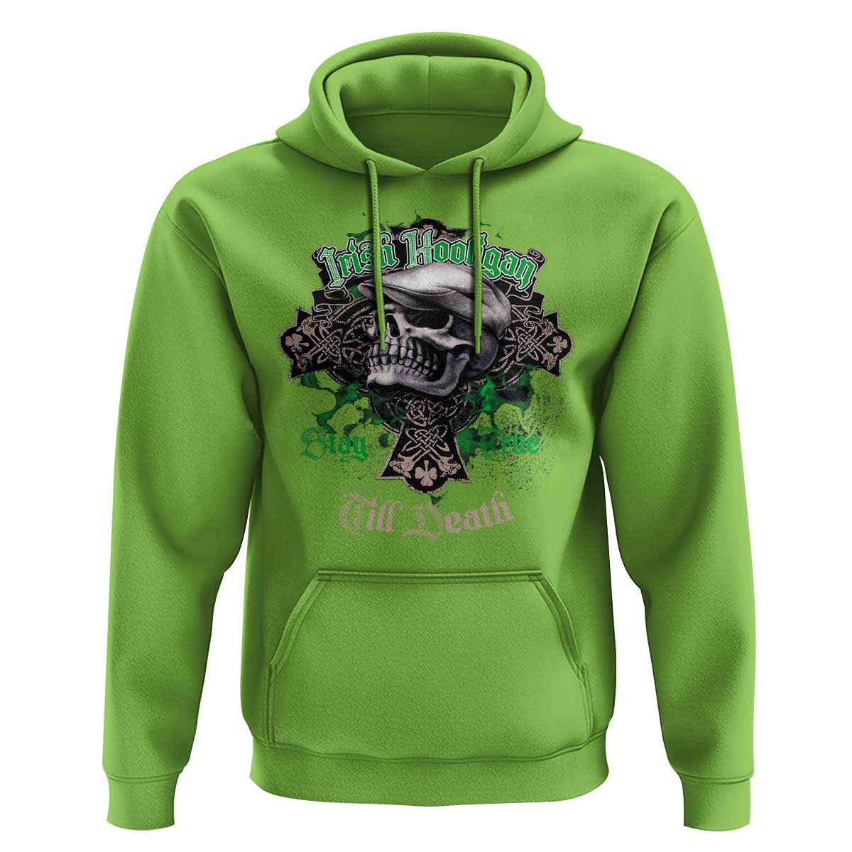 Funny Irish Pride Hoodie Irish Hooligan Stay True Till Death Flat Cap Skull
