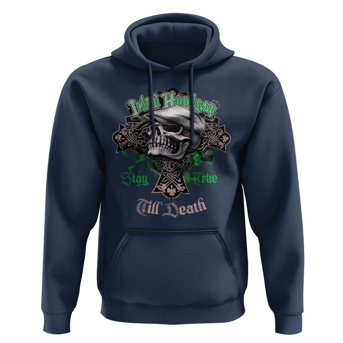 Funny Irish Pride Hoodie Irish Hooligan Stay True Till Death Flat Cap Skull