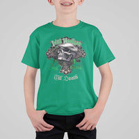 Funny Irish Pride T Shirt For Kid Irish Hooligan Stay True Till Death Flat Cap Skull