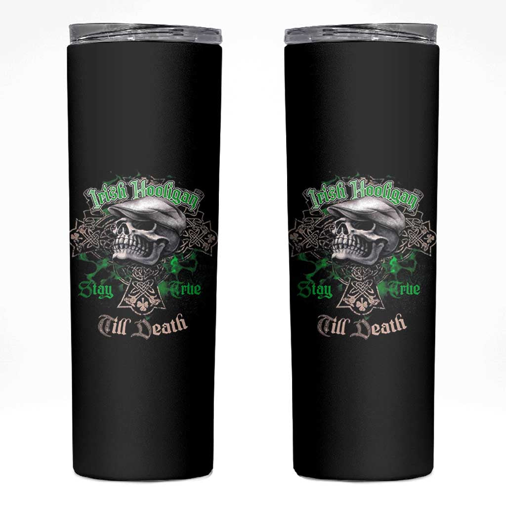 Funny Irish Pride Skinny Tumbler Irish Hooligan Stay True Till Death Flat Cap Skull