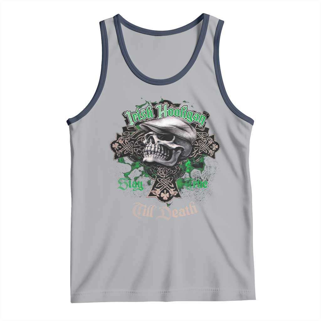 Funny Irish Pride Tank Top Irish Hooligan Stay True Till Death Flat Cap Skull