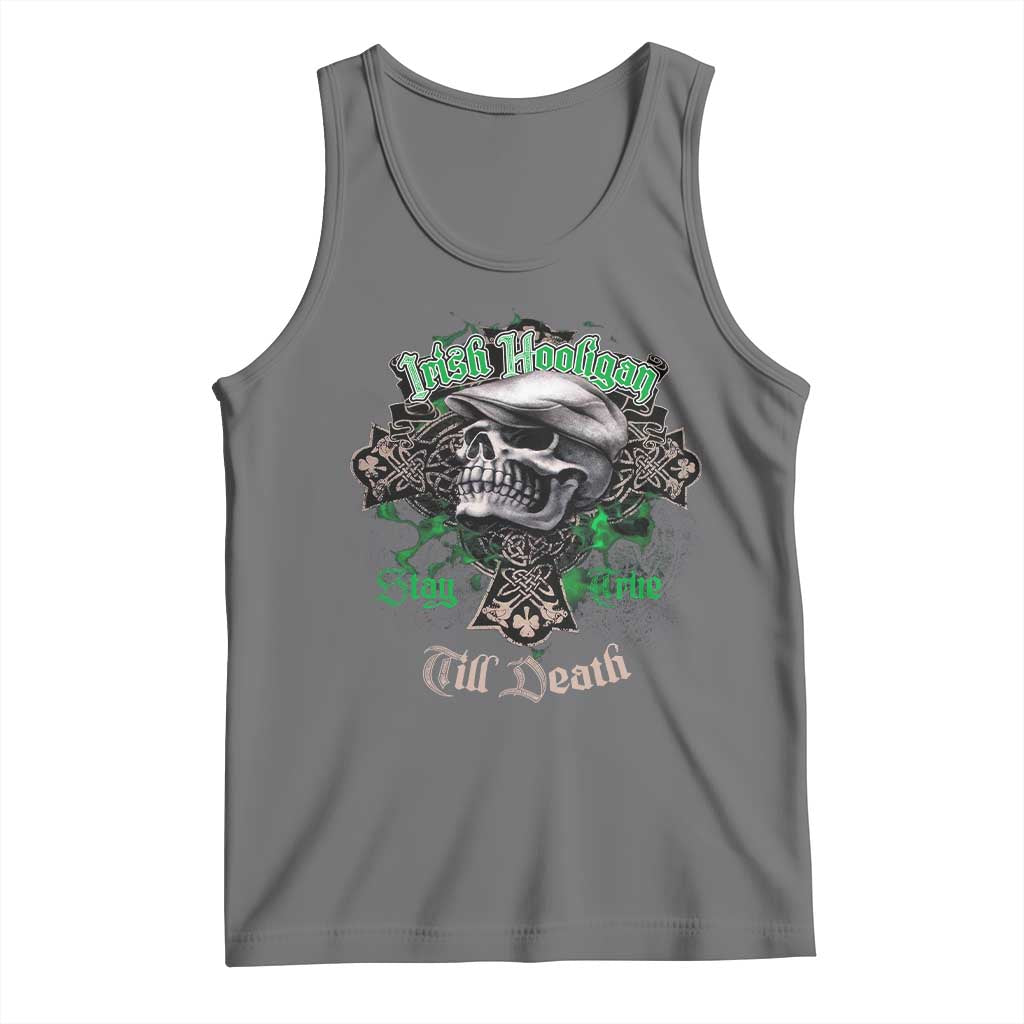Funny Irish Pride Tank Top Irish Hooligan Stay True Till Death Flat Cap Skull