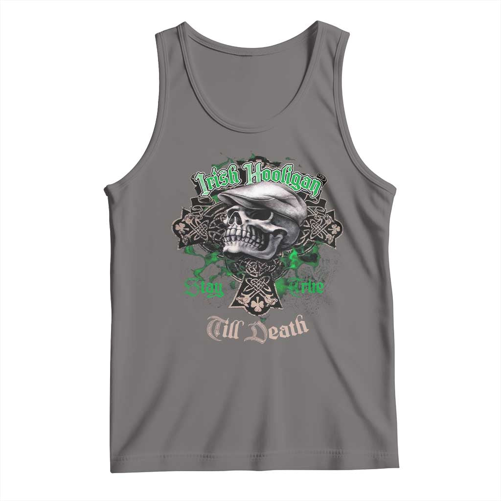 Funny Irish Pride Tank Top Irish Hooligan Stay True Till Death Flat Cap Skull
