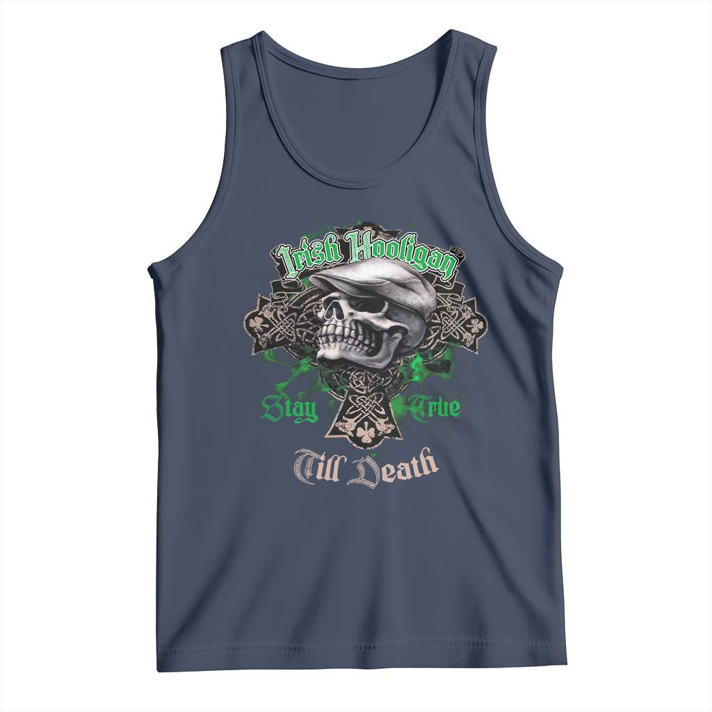 Funny Irish Pride Tank Top Irish Hooligan Stay True Till Death Flat Cap Skull