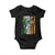 St Patrick's Day Black Irish Baby Onesie Vintage American Flag Celtic Cross