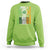 St Patrick's Day Black Irish Sweatshirt Vintage American Flag Celtic Cross