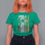 St Patrick's Day Black Irish T Shirt For Women Vintage American Flag Celtic Cross