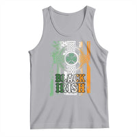 St Patrick's Day Black Irish Tank Top Vintage American Flag Celtic Cross