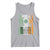 St Patrick's Day Black Irish Tank Top Vintage American Flag Celtic Cross