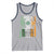 St Patrick's Day Black Irish Tank Top Vintage American Flag Celtic Cross