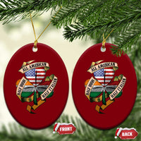 Half Irish Half Italian All American Ceramic Ornament Vintage Flag Shamrock Heritage - Wonder Print Shop
