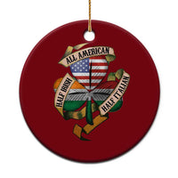 Half Irish Half Italian All American Ceramic Ornament Vintage Flag Shamrock Heritage - Wonder Print Shop