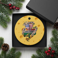 Half Irish Half Italian All American Ceramic Ornament Vintage Flag Shamrock Heritage - Wonder Print Shop