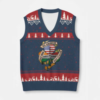 Half Irish Half Italian All American V-Neck Knit Sweater Vest Vintage Flag Shamrock Heritage - Wonder Print Shop