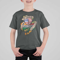 Half Irish Half Italian All American T Shirt For Kid Vintage Flag Shamrock Heritage