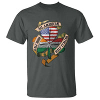 Half Irish Half Italian All American T Shirt Vintage Flag Shamrock Heritage