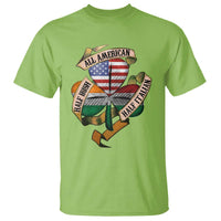 Half Irish Half Italian All American T Shirt Vintage Flag Shamrock Heritage