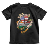 Half Irish Half Italian All American Toddler T Shirt Vintage Flag Shamrock Heritage