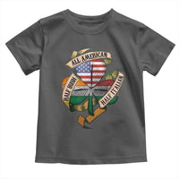 Half Irish Half Italian All American Toddler T Shirt Vintage Flag Shamrock Heritage