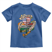 Half Irish Half Italian All American Toddler T Shirt Vintage Flag Shamrock Heritage